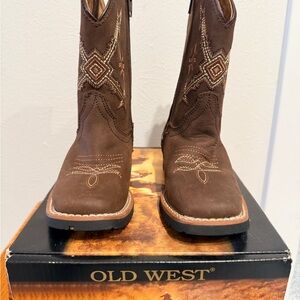 Old West Dark Brown Western Boots